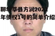 聊城莘县方润2022年债权1号的简单介绍