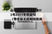 山东枣庄台儿庄财金D1号2023年收益权（枣庄台儿庄财政局局长）