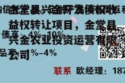 金堂县兴金开发债权收益权转让项目，金堂县兴金农业投资运营有限公司