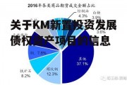 关于KM新置投资发展债权资产项目的信息