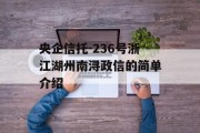 央企信托-236号浙江湖州南浔政信的简单介绍