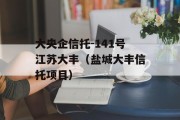 大央企信托-141号江苏大丰（盐城大丰信托项目）