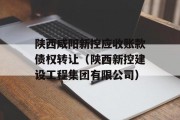 陕西咸阳新控应收账款债权转让（陕西新控建设工程集团有限公司）