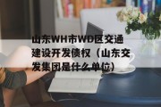 山东WH市WD区交通建设开发债权（山东交发集团是什么单位）