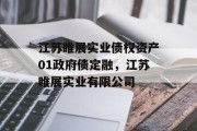 江苏睢展实业债权资产01政府债定融，江苏睢展实业有限公司