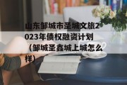 山东邹城市圣城文旅2023年债权融资计划（邹城圣鑫城上城怎么样）