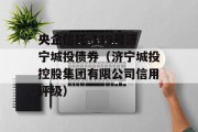 央企信托-119号济宁城投债券（济宁城投控股集团有限公司信用评级）