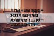 三门峡市湖滨国资资产2023年收益权项目政府债定融（三门峡市湖滨区国资公司）