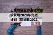 山东郓城县郓州城市建设发展2024年定融计划（郓城县2021年规划）