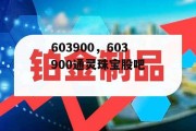 603900，603900通灵珠宝股吧