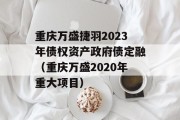 重庆万盛捷羽2023年债权资产政府债定融（重庆万盛2020年重大项目）