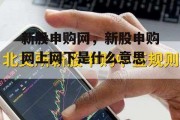 新股申购网，新股申购网上网下是什么意思