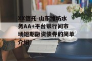 XX信托-山东潍坊水务AA+平台银行间市场短期融资债券的简单介绍