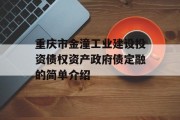 重庆市金潼工业建设投资债权资产政府债定融的简单介绍