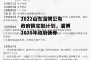 2022山东淄博公有政府债定融计划，淄博2020年政府债券