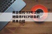 央企信托-53号江苏地级市FECP项目的简单介绍