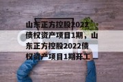 山东正方控股2022债权资产项目1期，山东正方控股2022债权资产项目1期开工