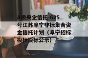 A级央企信托-625号江苏阜宁非标集合资金信托计划（阜宁招标投标投标公示）