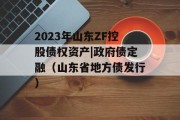 2023年山东ZF控股债权资产|政府债定融（山东省地方债发行）