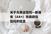 关于大央企信托—新淮安（AA+）市级政信信托的信息