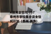 A级央企信托-757泰州市非标集合资金信托计划（泰州 债券）