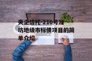 央企信托-210号潍坊地级市标债项目的简单介绍