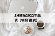 ZH城投2022年融资（城投 融资）