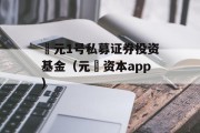 璟元1号私募证券投资基金（元璟资本app）