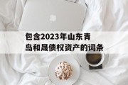 包含2023年山东青岛和晟债权资产的词条