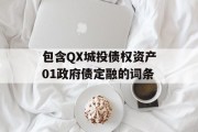 包含QX城投债权资产01政府债定融的词条