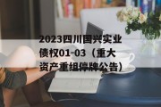 2023四川国兴实业债权01-03（重大资产重组停牌公告）