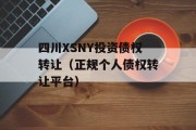 四川XSNY投资债权转让（正规个人债权转让平台）