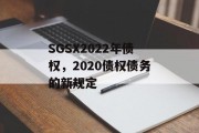 SGSX2022年债权，2020债权债务的新规定