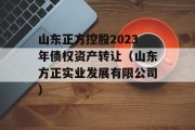 山东正方控股2023年债权资产转让（山东方正实业发展有限公司）