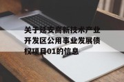 关于延安高新技术产业开发区公用事业发展债权项目01的信息