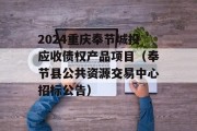 2024重庆奉节城投应收债权产品项目（奉节县公共资源交易中心招标公告）