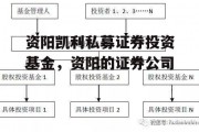 资阳凯利私募证券投资基金，资阳的证券公司