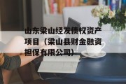 山东梁山经发债权资产项目（梁山县财金融资担保有限公司）