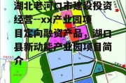 湖北老河口市建设投资经营--xx产业园项目定向融资产品，湖口县新动能产业园项目简介