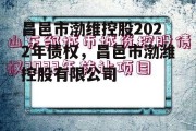 昌邑市渤维控股2022年债权，昌邑市渤潍控股有限公司