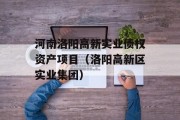 河南洛阳高新实业债权资产项目（洛阳高新区实业集团）