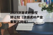 2023济源虎岭债权转让权（济源虎岭产业集聚区网站）