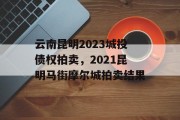 云南昆明2023城投债权拍卖，2021昆明马街摩尔城拍卖结果