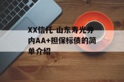 XX信托-山东寿光券内AA+担保标债的简单介绍