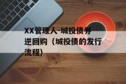 XX管理人-城投债券逆回购（城投债的发行流程）