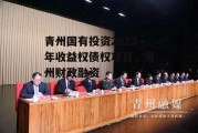 青州国有投资2022年收益权债权项目，青州财政融资