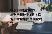 临沂JN财金2023年财产权计划1期（临沂市财金集团是国企吗?）