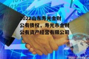 2022山东寿光金财公有债权，寿光市金财公有资产经营有限公司