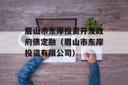 眉山市东岸投资开发政府债定融（眉山市东岸投资有限公司）