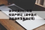 资中兴资2023年债权资产转让（资中县兴资投资开发集团公司）